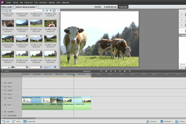 Online kurz postprodukce a střihu videa v Adobe Premiere Elements